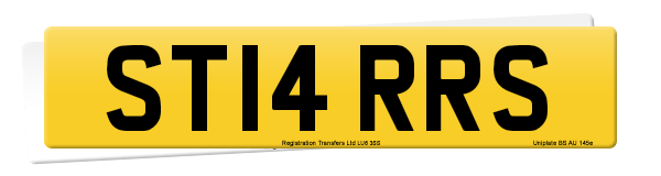 Registration number ST14 RRS